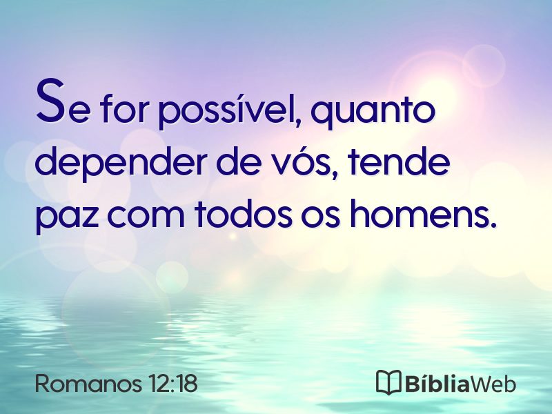 Romanos 12:18 em imagem para compartilhar