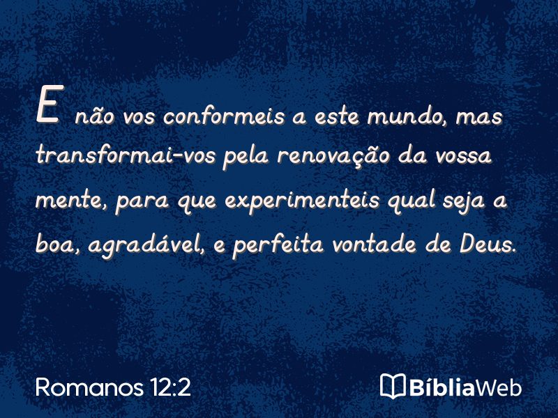 Romanos 12:2 em imagem para compartilhar