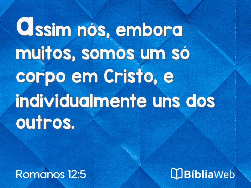 Romanos 12:5 em imagem para compartilhar