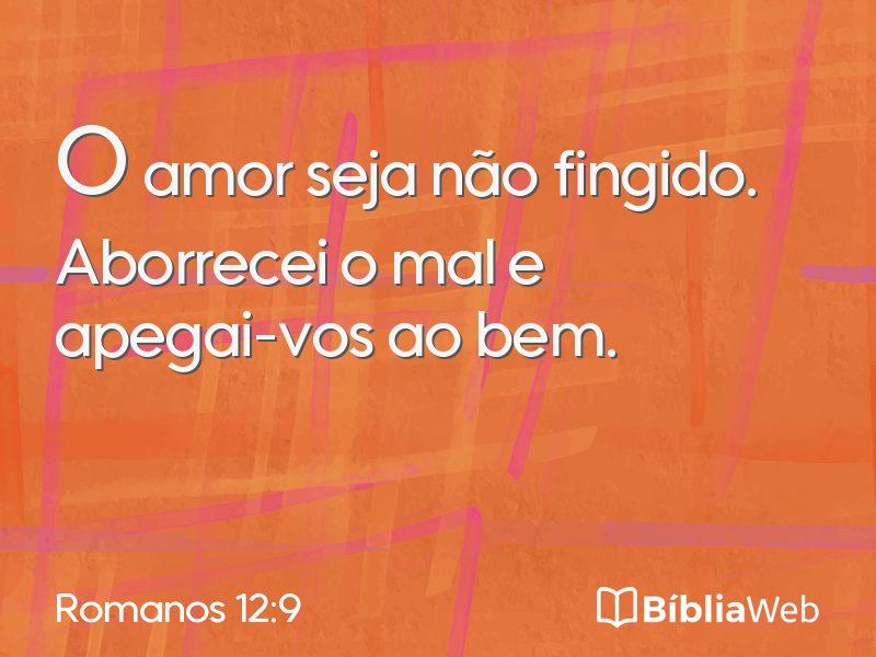 Romanos 12:9 em imagem para compartilhar