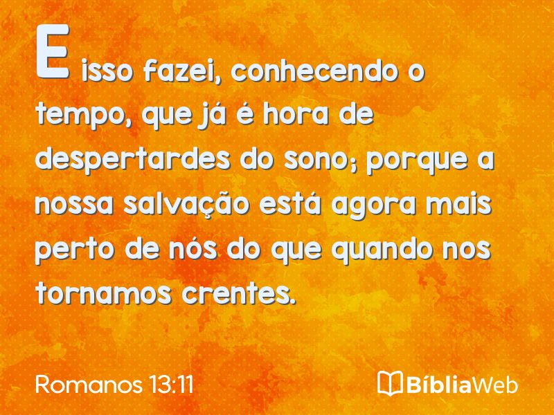 Romanos 13:11 em imagem para compartilhar