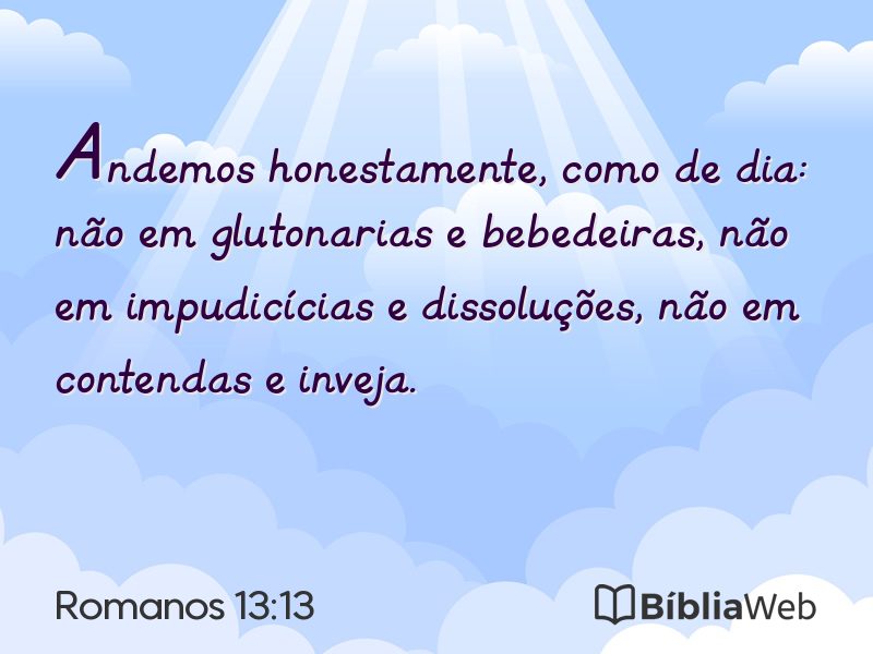 Romanos 13:13 em imagem para compartilhar