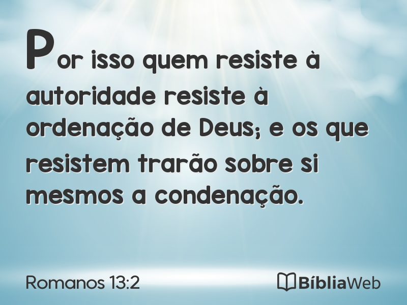 Romanos 13:2 em imagem para compartilhar