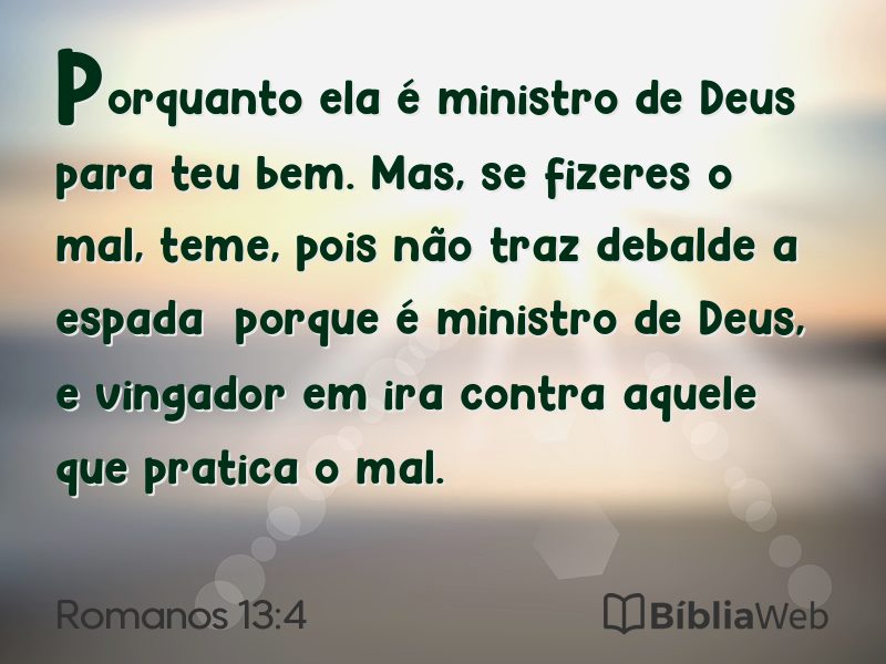 Romanos 13:4 em imagem para compartilhar
