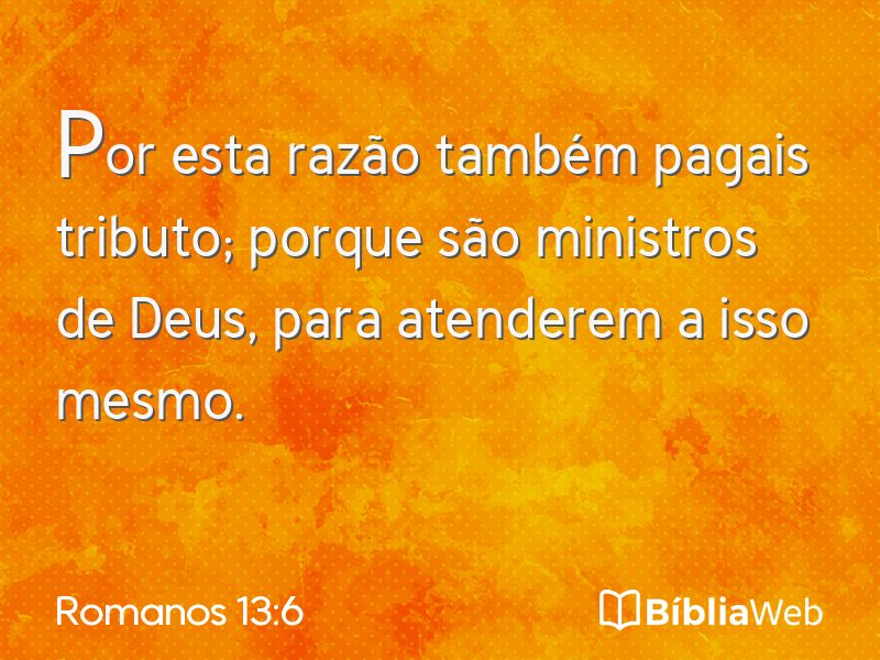 Romanos 13:6 em imagem para compartilhar