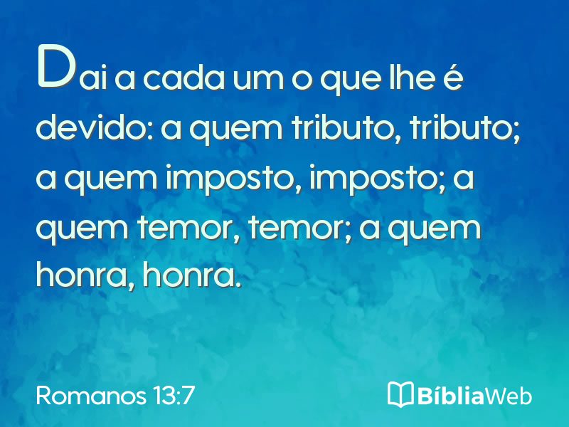 Romanos 13:7 em imagem para compartilhar