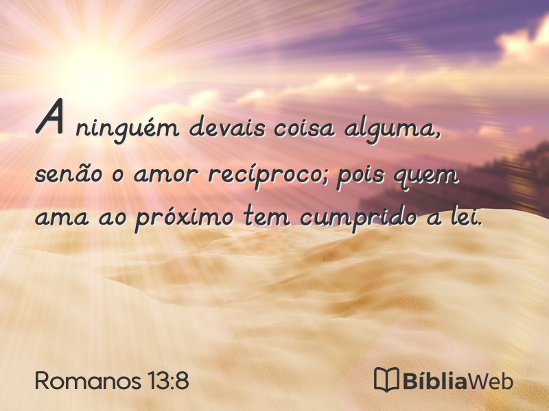 Romanos 13:8 em imagem para compartilhar