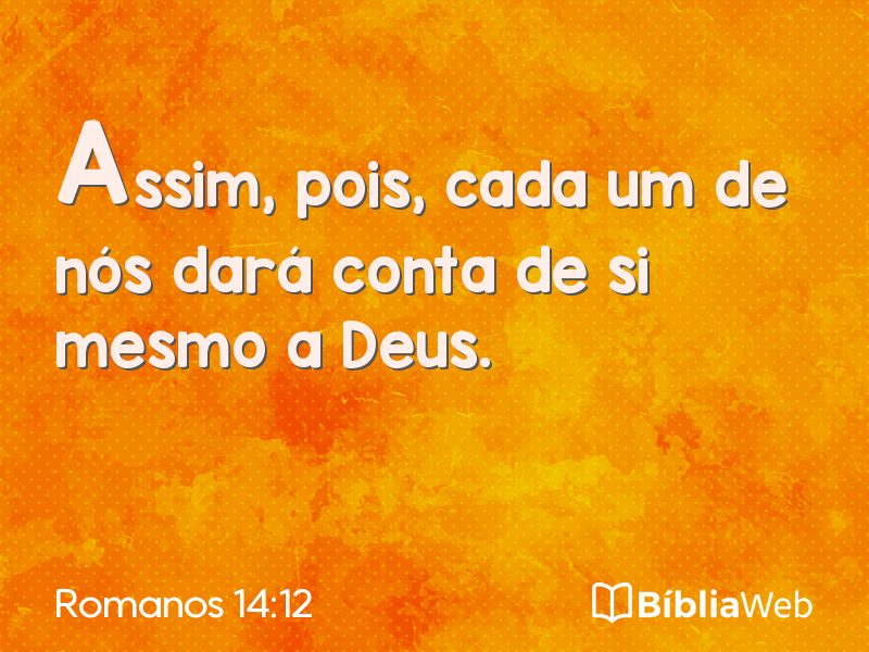 Romanos 14:12 em imagem para compartilhar