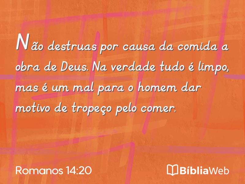 Romanos 14:20 em imagem para compartilhar