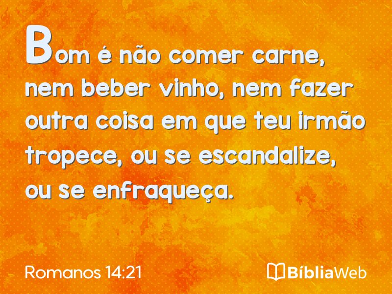 Romanos 14:21 em imagem para compartilhar