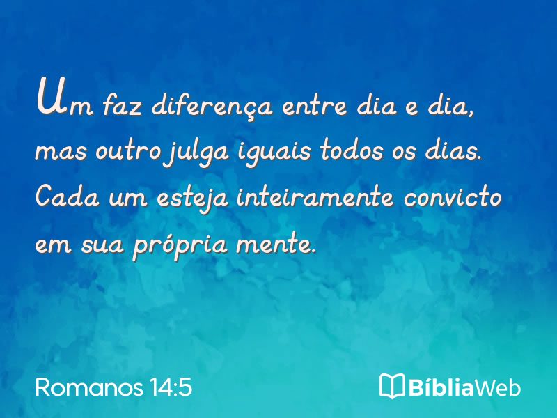 Romanos 14:5 em imagem para compartilhar