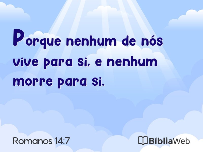 Romanos 14:7 em imagem para compartilhar