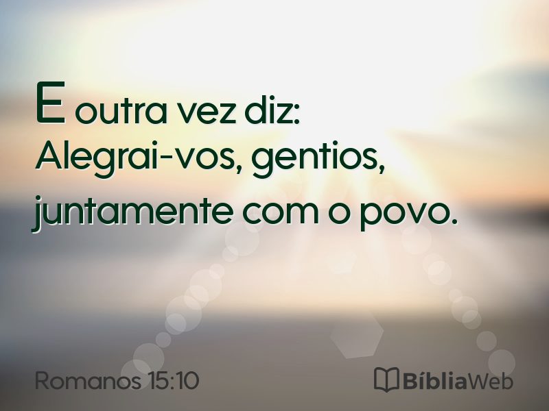 Romanos 15:10 em imagem para compartilhar