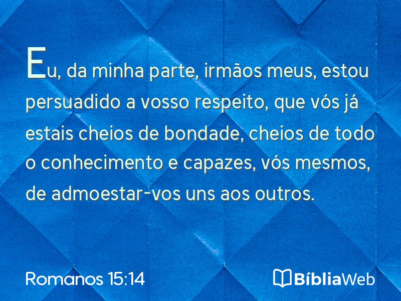 Romanos 15:14 em imagem para compartilhar