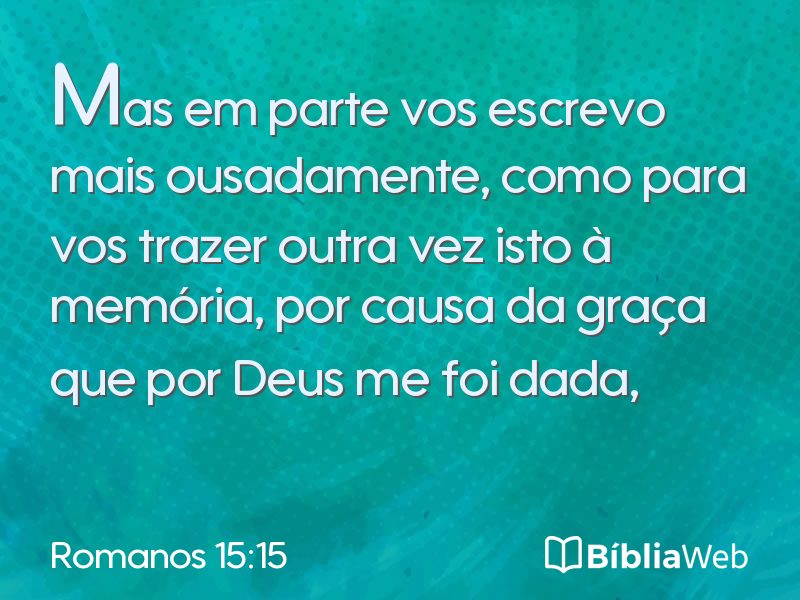 Romanos 15:15 em imagem para compartilhar