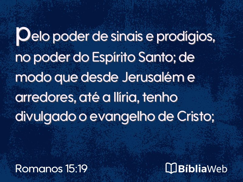 Romanos 15:19 em imagem para compartilhar