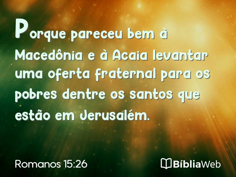 Romanos 15:26 em imagem para compartilhar