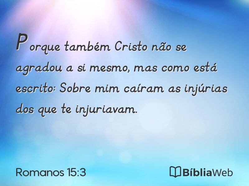Romanos 15:3 em imagem para compartilhar