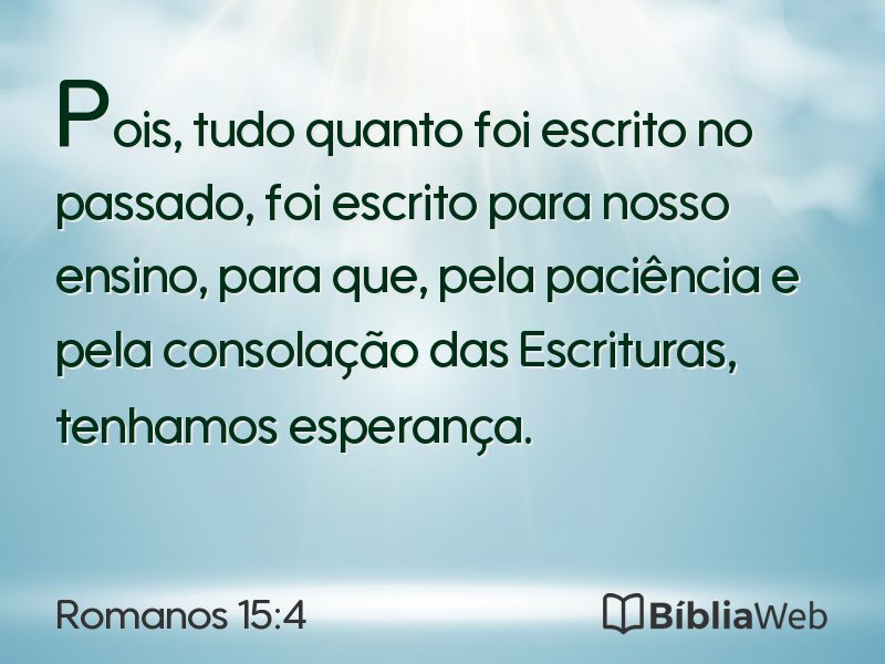 Romanos 15:4 em imagem para compartilhar