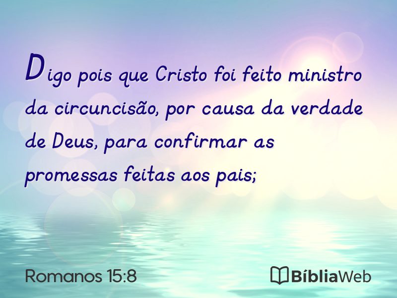 Romanos 15:8 em imagem para compartilhar
