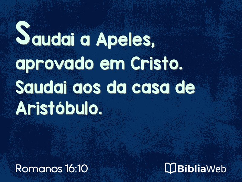 Romanos 16:10 em imagem para compartilhar