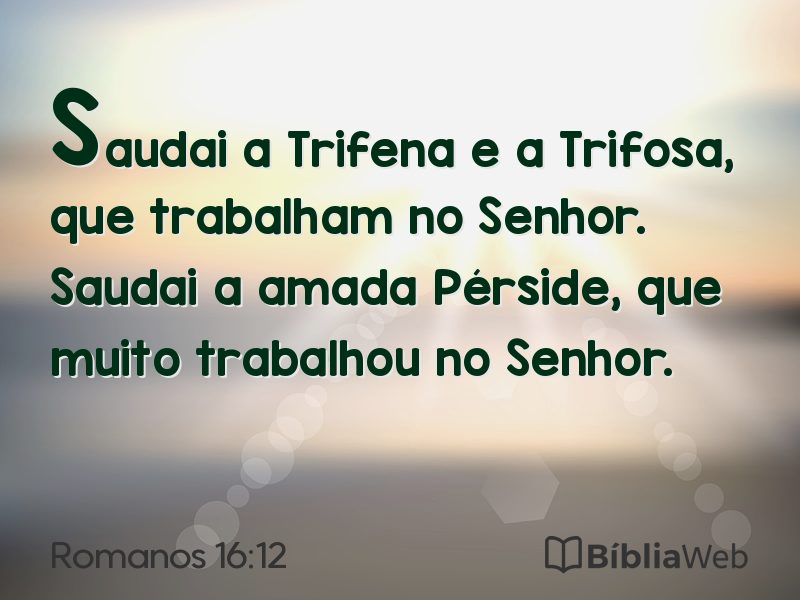 Romanos 16:12 em imagem para compartilhar