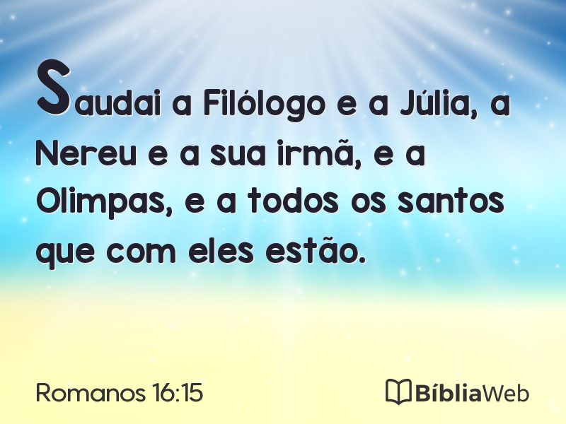 Romanos 16:15 em imagem para compartilhar