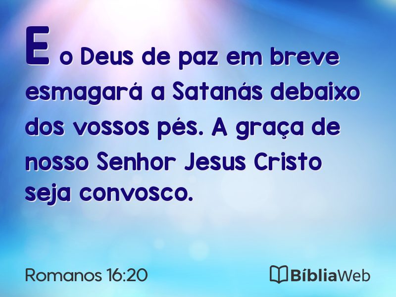 Romanos 16:20 em imagem para compartilhar