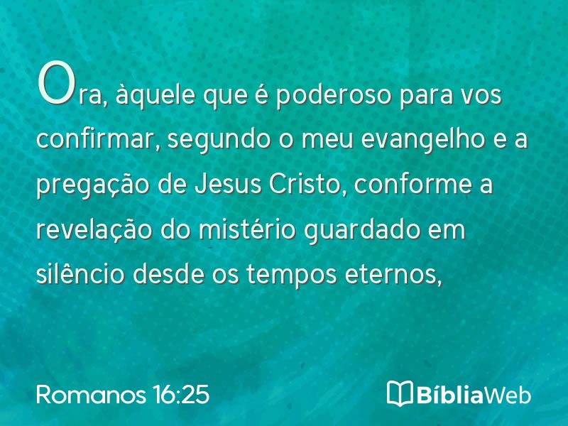 Romanos 16:25 em imagem para compartilhar