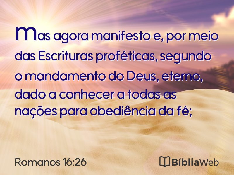 Romanos 16:26 em imagem para compartilhar