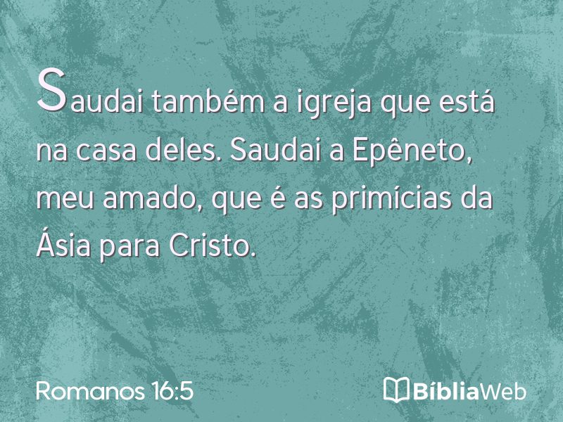 Romanos 16:5 em imagem para compartilhar
