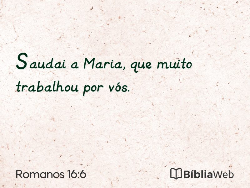 Romanos 16:6 em imagem para compartilhar