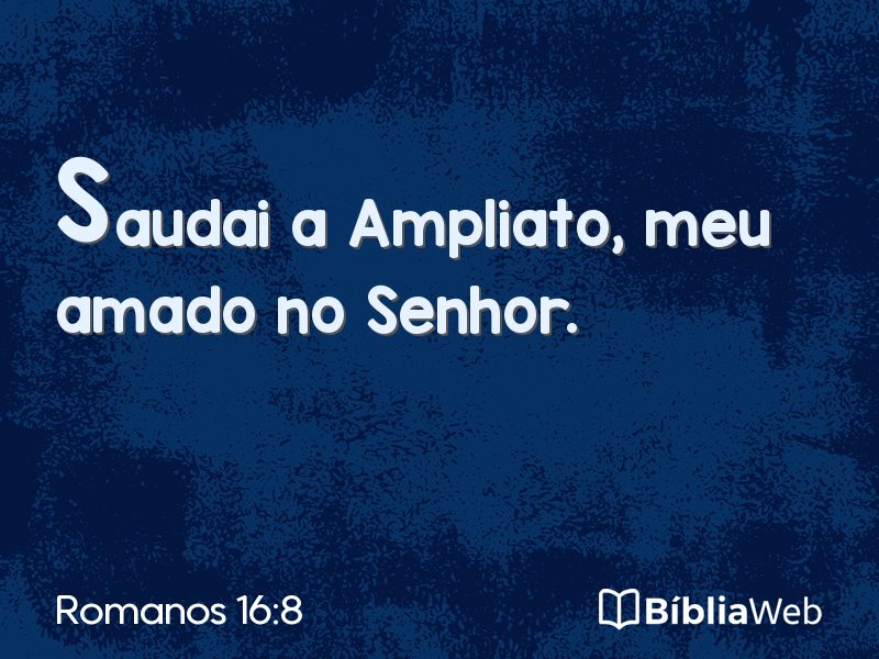 Romanos 16:8 em imagem para compartilhar