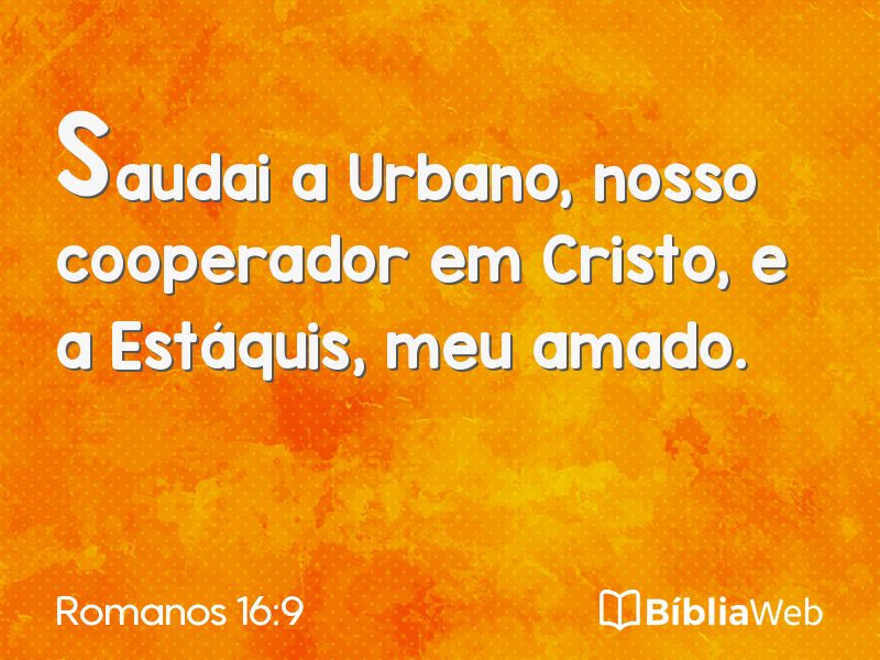 Romanos 16:9 em imagem para compartilhar