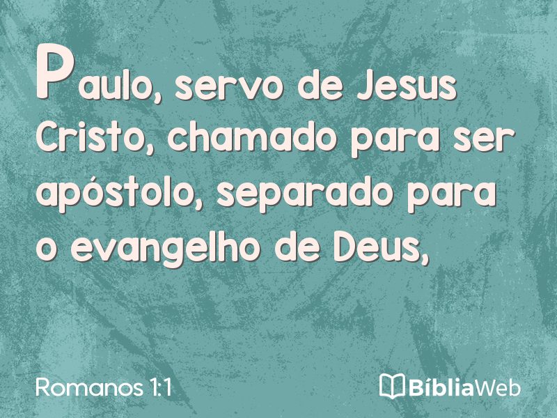 Romanos 1:1 em imagem para compartilhar