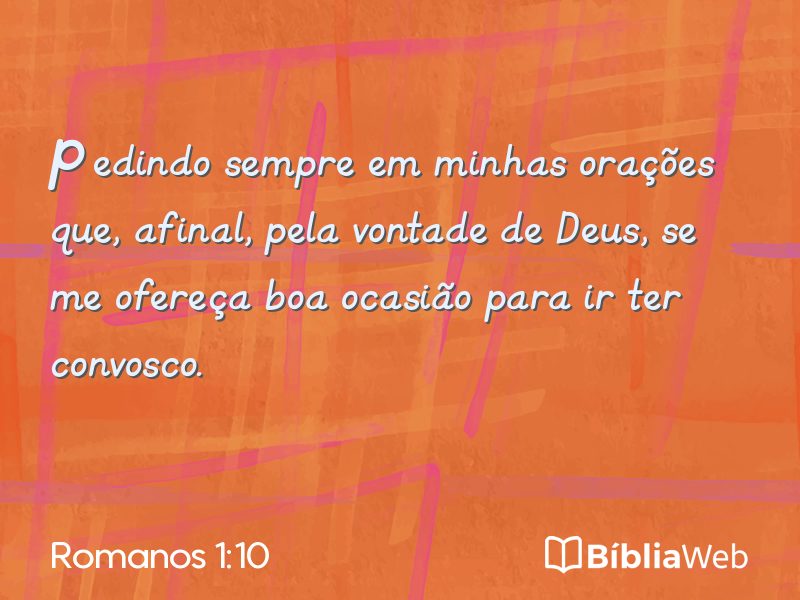 Romanos 1:10 em imagem para compartilhar