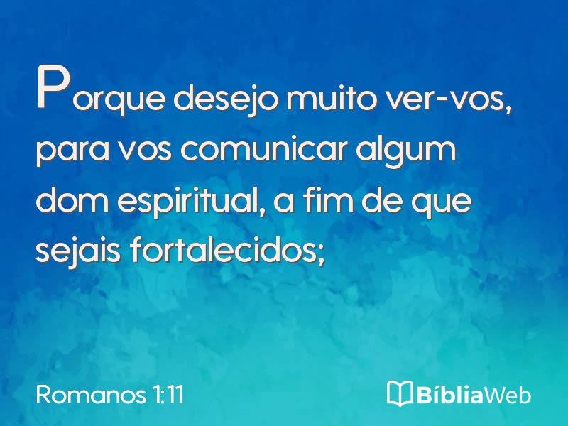 Romanos 1:11 em imagem para compartilhar