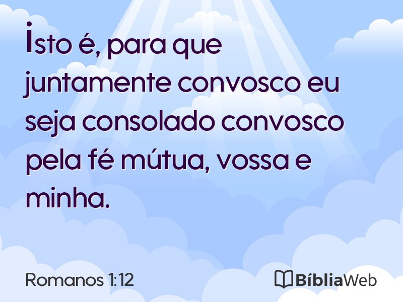 Romanos 1:12 em imagem para compartilhar