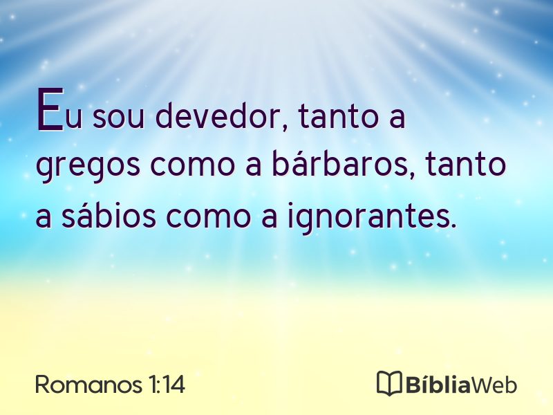 Romanos 1:14 em imagem para compartilhar