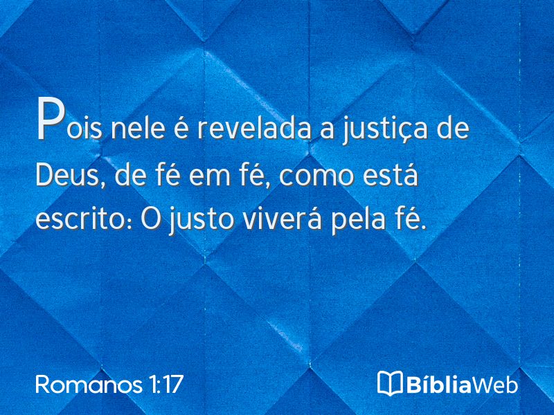 Romanos 1:17 em imagem para compartilhar