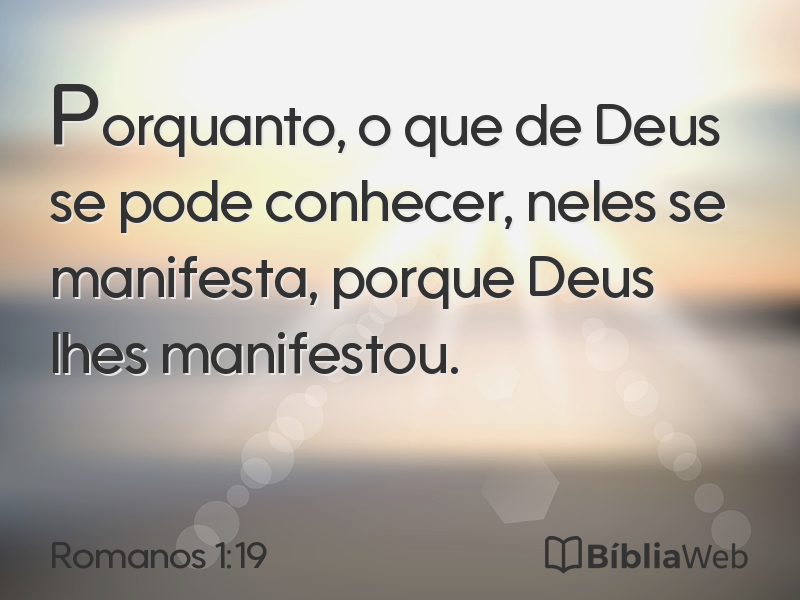 Romanos 1:19 em imagem para compartilhar