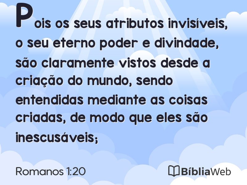 Romanos 1:20 em imagem para compartilhar