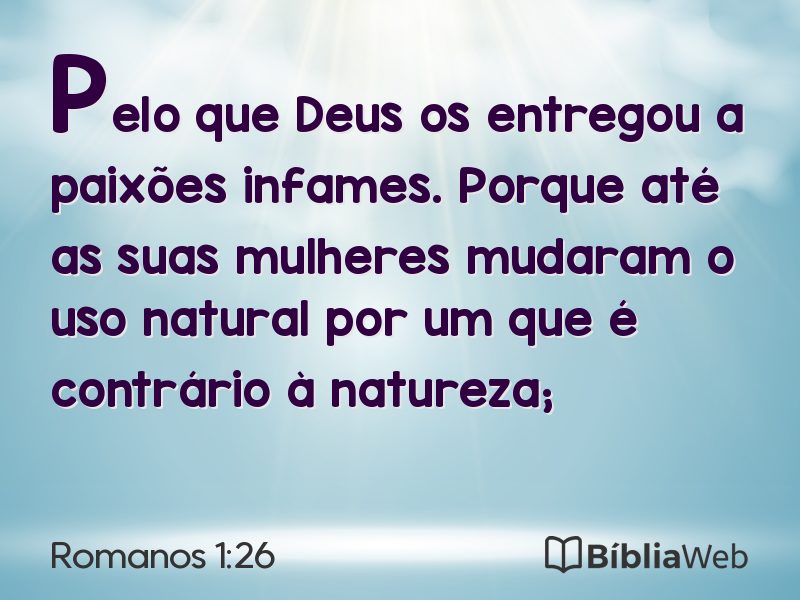 Romanos 1:26 em imagem para compartilhar