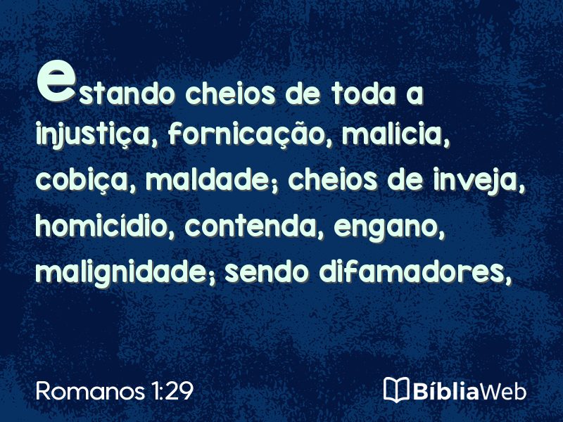 Romanos 1:29 em imagem para compartilhar