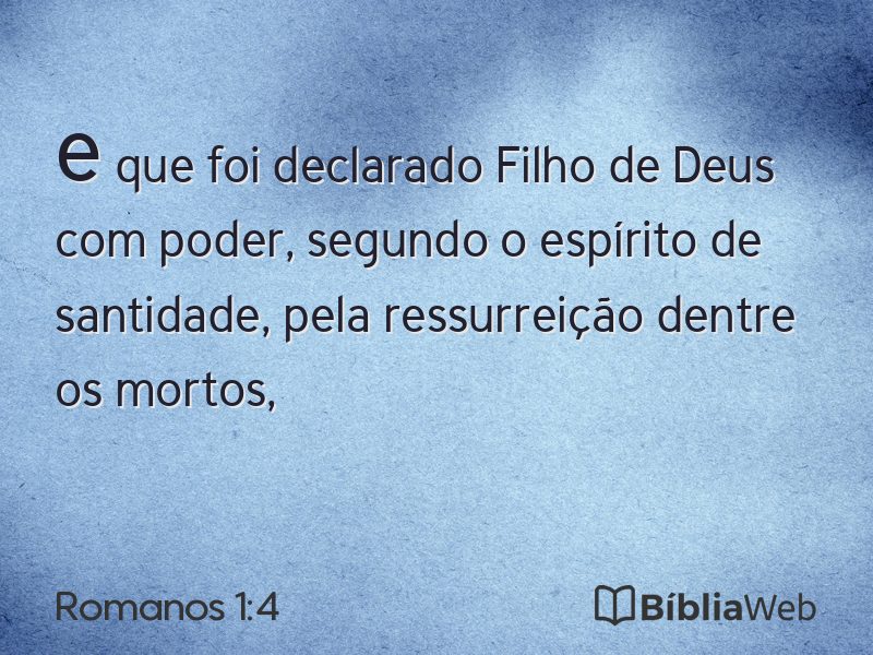 Romanos 1:4 em imagem para compartilhar