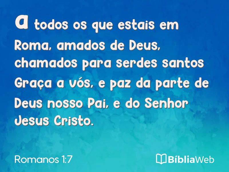 Romanos 1:7 em imagem para compartilhar