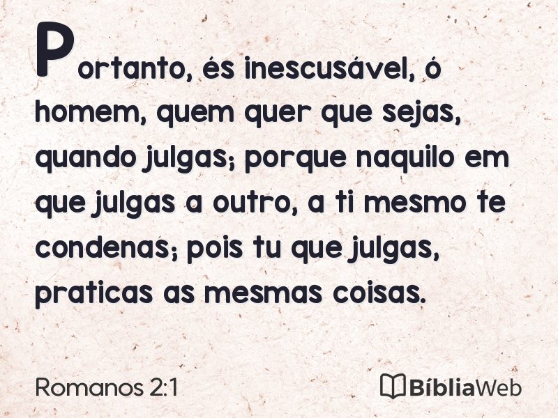 Romanos 2:1 em imagem para compartilhar