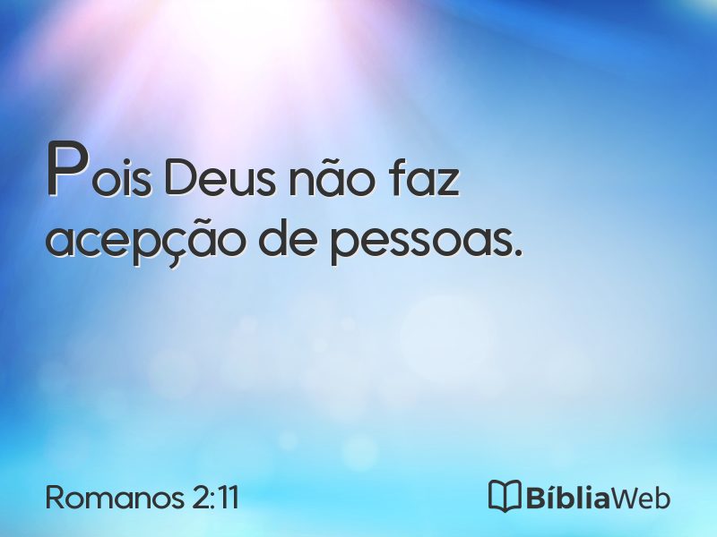 Romanos 2:11 em imagem para compartilhar