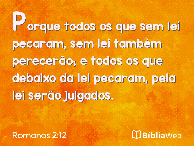 Romanos 2:12 em imagem para compartilhar