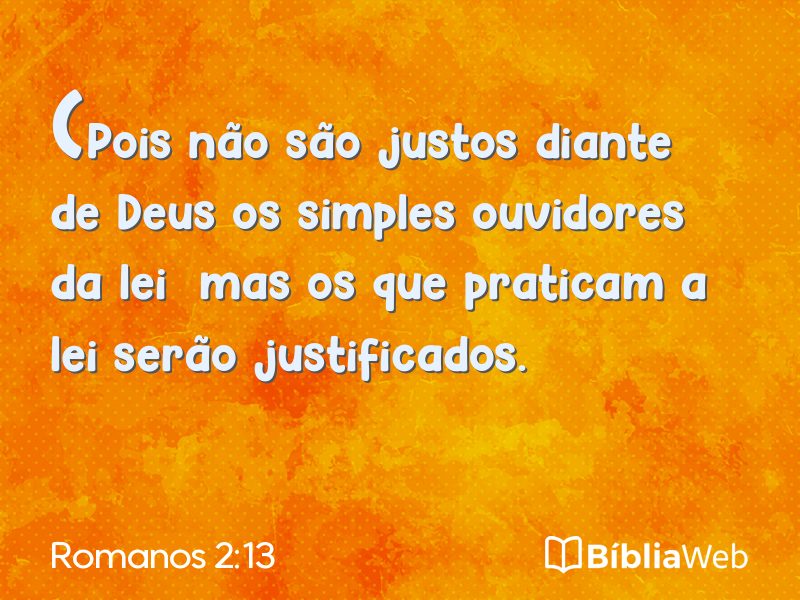 Romanos 2:13 em imagem para compartilhar